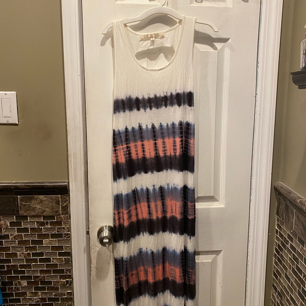 Pink Rose Tie Dye Dress- Size M